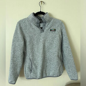 LL Bean Grey Ladies Pullover Size Medium Petite